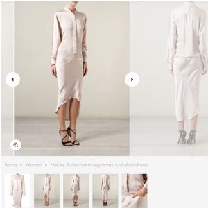 Haider Ackermann asymmetrical shirt dress size S.
